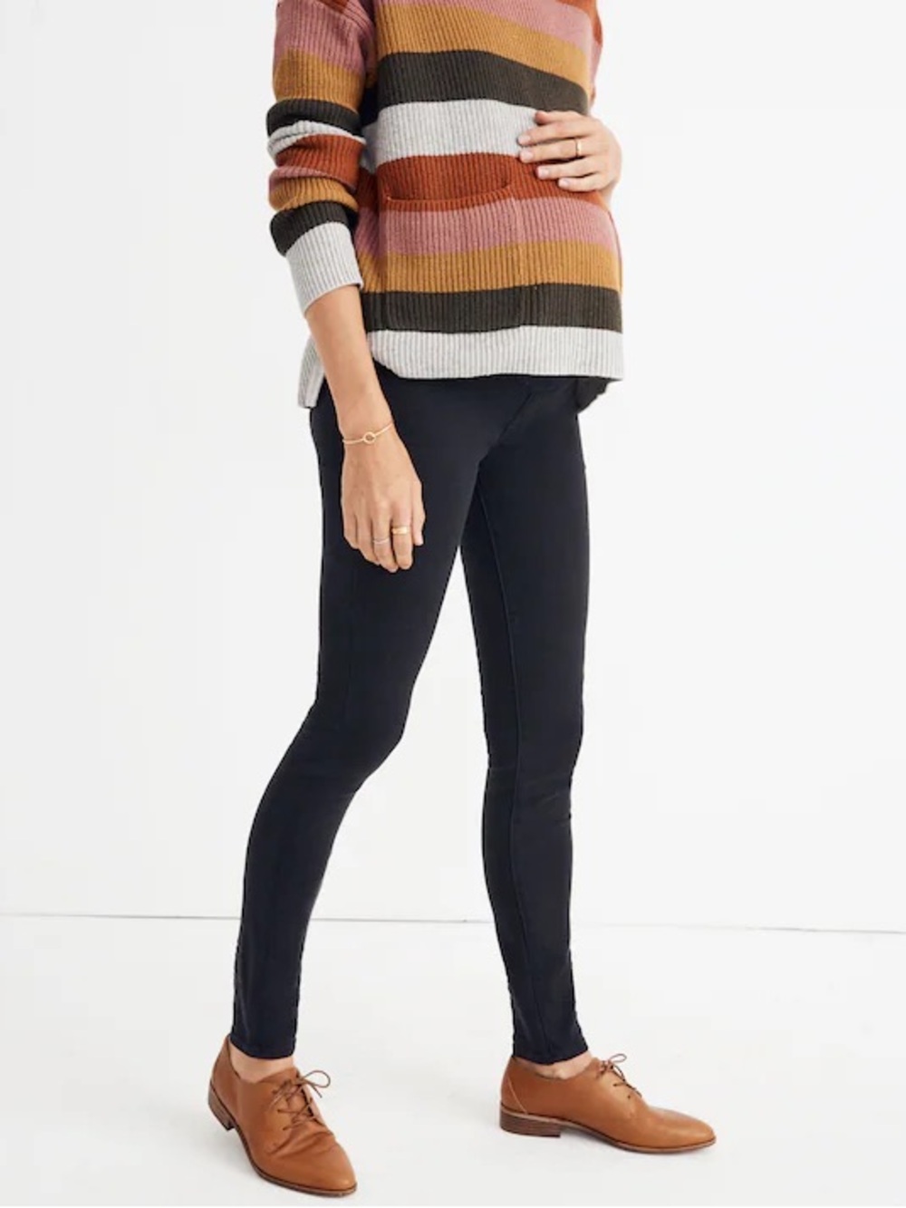 NWT Madewell Maternity‎ Over-the-Belly Skinny Jeans Lunar Wash TENCEL Denim 25